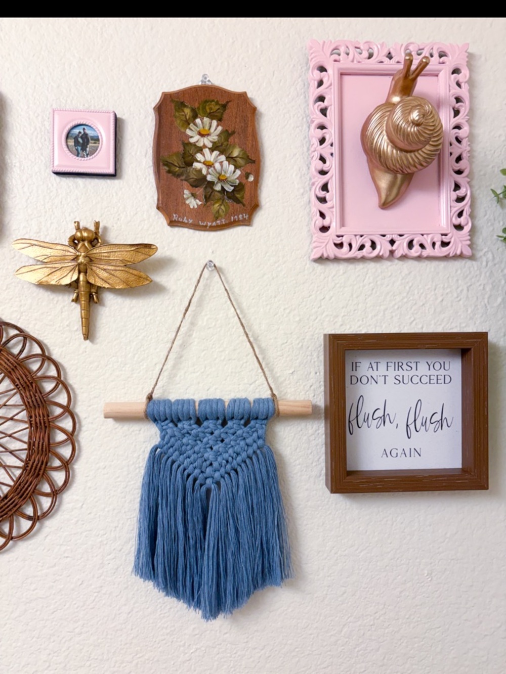 Handmade Blue Macramé Wall Hanging - Home Wall Decor